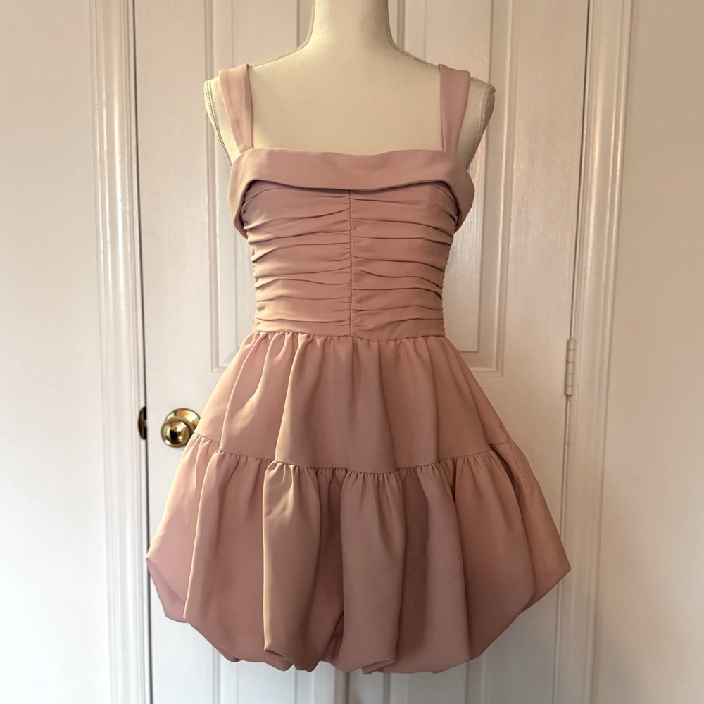 “ZARA” Ruched Balloon Mini Dress - Picture 8 of 15